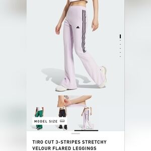 NWT Ribbed Velour Icy Lavender Flared Leggings